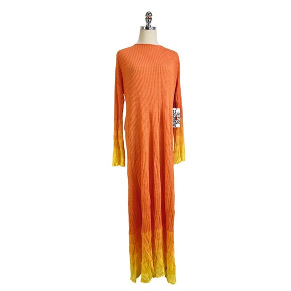 Future Collective x Jenee Naylor Orange Ombre Open Back Maxi Dress - Picture 4 of 8